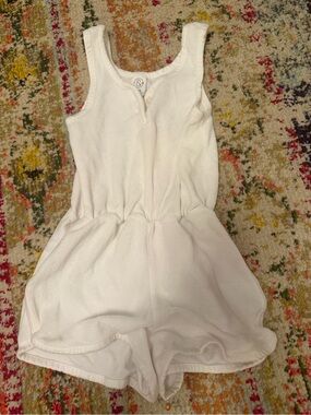 Nordstrom Girls White Terry Romper Coverup